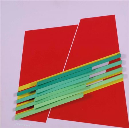 PIEMONTI LORENZO Milano 1935 - 2015 Cromoplastico 1869, 1989 tecnica mista e...