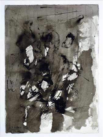 BRUNORI ENZO Perugia 1924 - 1993 senza titolo 1963 china acquerellata 33x25...