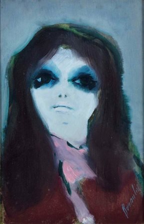 BORSATO RENATO Venezia 1927 - 2013 Volto olio su tela 30x20 firma in basso a...