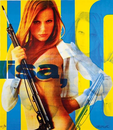 ROTELLA MIMMO Catanzaro 1918 - Milano 2006 Lisa serigrafia su tela es. 21/90...