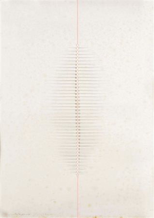 TORRI Omaggio a Fontana n. 44, 1982 tecnica mista su carta 68x48 firma e data...