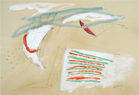 MARTINO NICOLA MARIA Lesina 1946 senza titolo 1989 tecnica mista su carta...