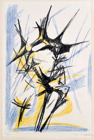 CAPPELLO CARMELO Ragusa 1912 - Milano 1996 senza titolo 1958 litografia es....