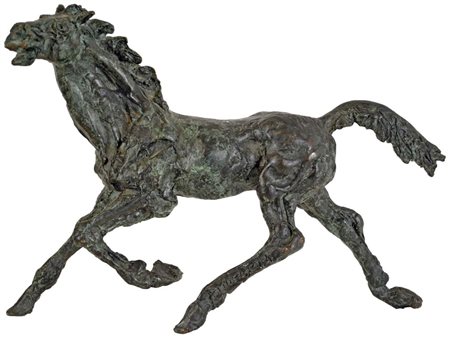 MURER AUGUSTO Falcade 1922 - Padova 1985 Cavallo 1984 scultura in bronzo h....