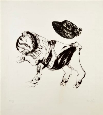 DE VITA LUCIANO Ancona 1929 - Bologna 1992 senza titolo acquaforte es. 28/99...