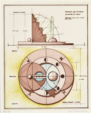 POMODORO GIO' Orciano di Pesaro 1930 Progetto per fontana 1985 libro...