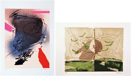 MORANDIS G. - GASPARI L. Soggetti vari lotto di 2 litografie es. 15/100 -...