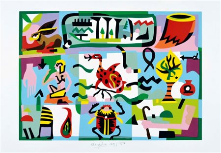 NESPOLO UGO Mosso Santa Maria (Vc) 1941 senza titolo serigrafia es. 109/150...