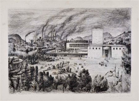 BIANCHI BARRIVIERA LINO Montebelluna 1906 - Roma 1985 Napoli, la mostra...