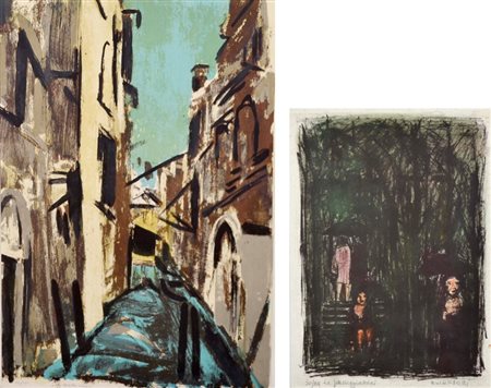 NOVATI M. - POZZI W. Venezia - Le passeggiatrici lotto di 2 litografie es....