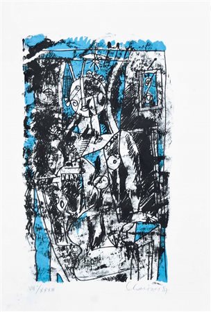 SCHWEIZER RICCARDO Mezzano 1925 - 2004 Figura 1987 litografia es. VIII/XXXIII...