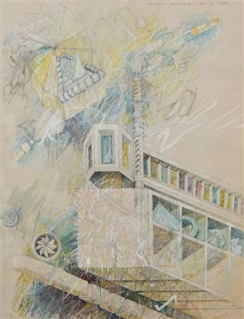 BRUGNEROTTO MIRELLA Roncade 1957 Una vera casa carinziana 1984 tecnica mista...