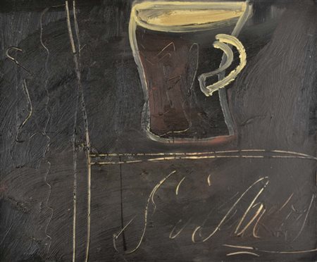 GAUDAIRE THOR JEAN Francia 1947 Ziza olio su tela 47x55 firma e tiitolo al retro