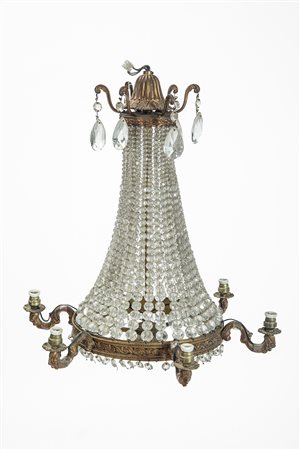 Lampadario a cesto a sei luci