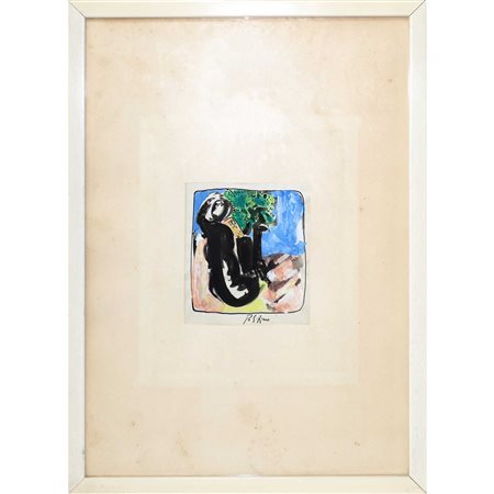 Vincenzo  Politino (Avola  1946)  - Figura e albero, 20° secolo