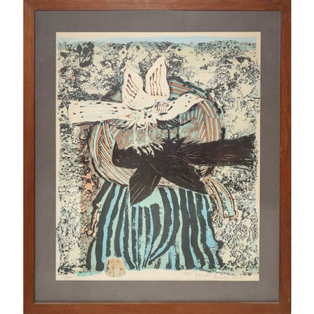 Shraga Weil (1918 - 2009)  - Colomba e corvo, 1965