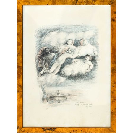 Domenico Purificato (Fondi 1915 - Roma 1984)  - "Li nuvoli" omaggio a Gioachino Belli