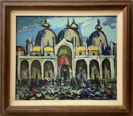 Giovanni Alicò (Catania 1906 - Milano 1971)  - Venezia, Piazza San Marco, 1957