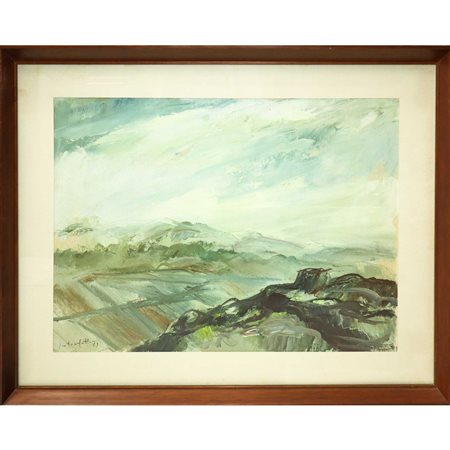 Francesco Contrafatto (Catania 1928 - Catania 2015)  - Paesaggio collinare