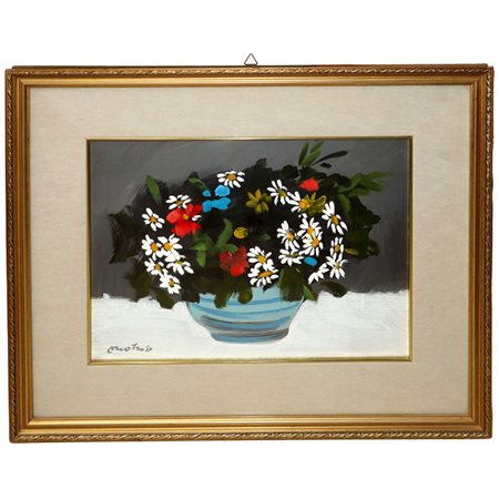 Enotrio Pugliese (Buenos Aires 1920 - Pizzo 1989)  - Vaso di fiori, 20° secolo