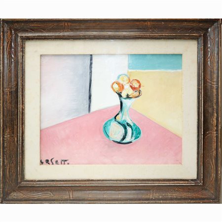 Giuseppe Cesetti (Tuscania 1902 - Tuscania 1990)  - Vaso di fiori, 20° secolo