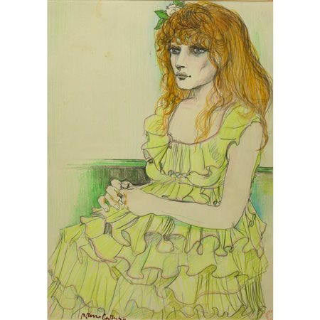 Bruno Caruso (Palermo 1927 - Roma 2018)  - Ragazza, 1980s