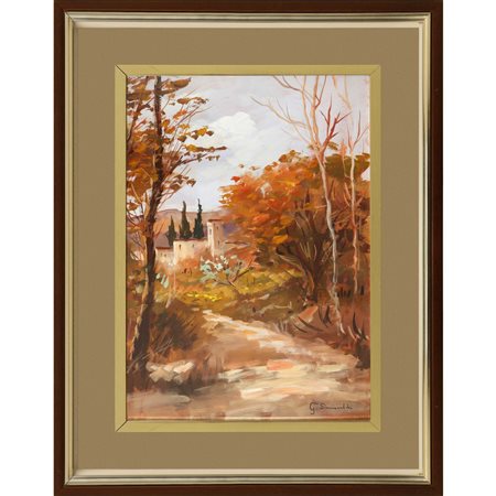 Giancarlo  Siniscalchi (1957)  - Strada di campagna con alberi