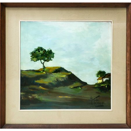 Emilia Centorbi Tuttobene (Catania 1915 - Acitrezza 2003)  - Paesaggio collinare