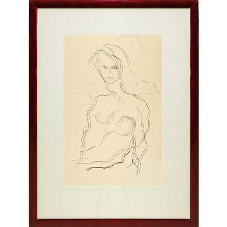 Ernesto Treccani (Milano 1920 - Milano 2009)  - Maternità, 20° secolo