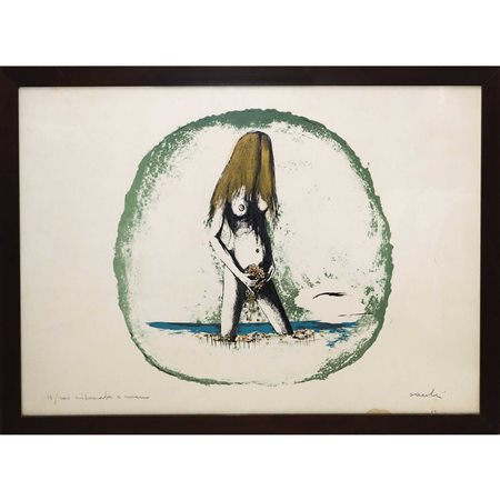 Sergio  Vacchi (Castenaso 1/04/1925 - Siena 14/01/2016)  - Nudo di donna
