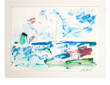 Ernesto Treccani (Milano 1920 - Milano 2009)  - Marina del forte, 1984