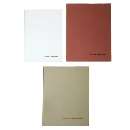 N. 3 Cataloghi della galleria d'arte Il Centro, Napoli - Bacon/Sutherland; Janez Bernik; Gérard Schneider, 1963-1964