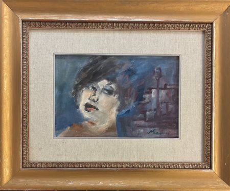 Mino Maccari, Siena 1898 - Roma 1989, Madonna e la citta'