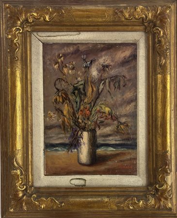 Fiorenzo Tomea, Zoppe di Cadore (BL) 1910 - Milano 1960, Vaso di fiori