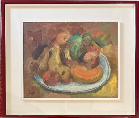 Virio da Savona, Verona 1901 - Albisola Marina (SV) 1995, Natura morta con melone