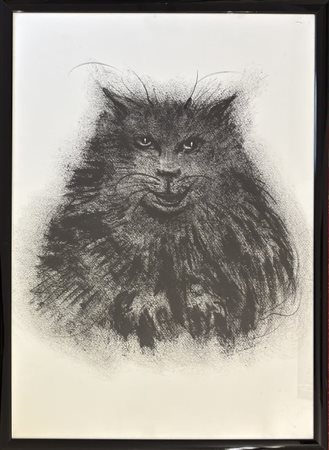 Enrico Colombotto Rosso, Torino 1925 - Casale Monferrato (AL) 2013, Gatto nero