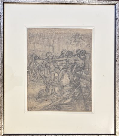 Aroldo Bonzagni, Cento (FE) 1887 - Milano 1918, La rissa a Porta Ticinese