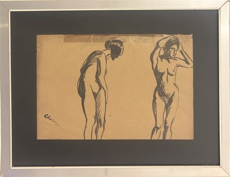 Gigi Chessa, Torino 1898 - 1935, Coppia di nudi