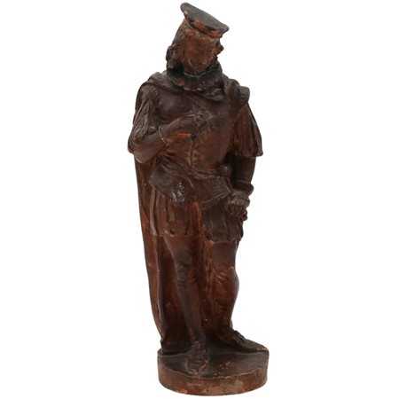Artista siciliano del secolo XIX "Cavaliere di Malta" Scultura in terracotta....