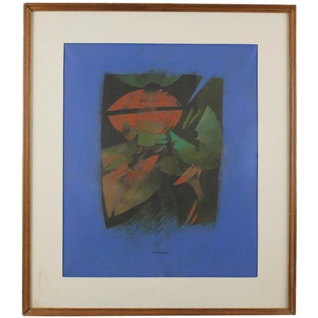 Gigi Martorelli (1936/2015) "Composizione" Olio su tela in cornice. Datato...