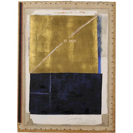 William Xerra (1937) (attr.) "Per amore" Tecnica mista su tela in cornice....