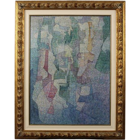 Vincenzo Balsamo (1935) "Astratto" Tecnica mista su carta intelata in cornice...