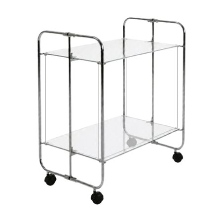 Carrello porta liquori Perspex e metallo. Secolo XX. Cm 65,5x40x70