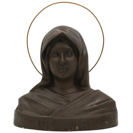 Antonio Ugo (1870/1950) (attr.) "La Madonna" Mezzo busto in gesso. Restauri....