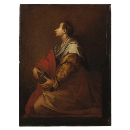 Scuola dell'Italia meridionale della fine del secolo XVIII "Figura di santa"...