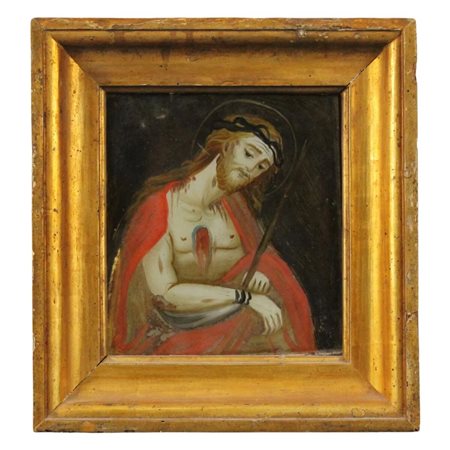 Scuola siciliana della fine del secolo XVIII "Ecce homo" Dipinto ad olio su...