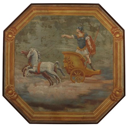 Scuola italiana degli inizi del secolo XIX "Carro di Mercurio" Grande dipinto...