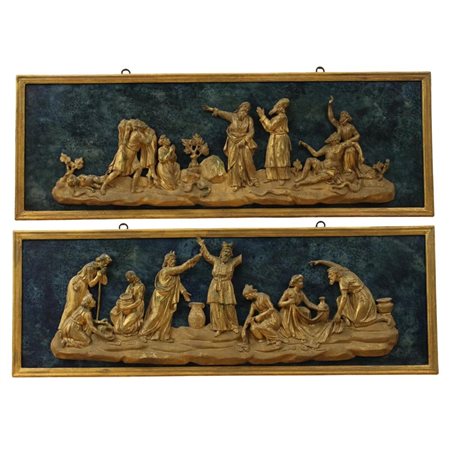Scultore dell'Italia meridionale della fine del secolo XVIII "Scene bibliche"...