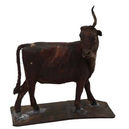 Bue Legno e cartapesta dipinta. Sicilia. Fine secolo XVIII. Mancante di un...