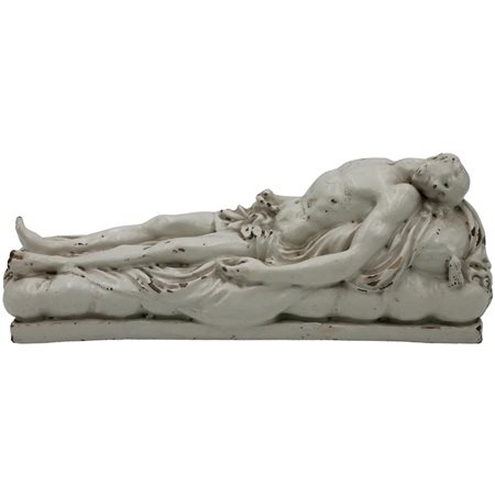 Cristo deposto Scultura in ceramica bianca. Napoli. Secolo XIX. Lievi...